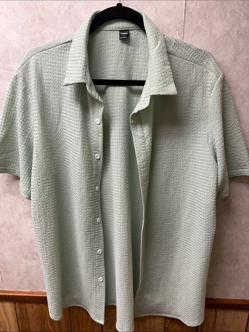 Men's Casual Short-Sleeve Button-Down Shirt - Light Mint